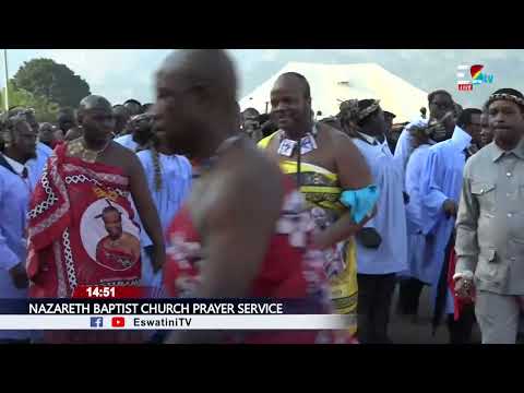 Arrival of His Majesty King Mswati III at the ongoing Nazareth Baptist Church Prayer Service