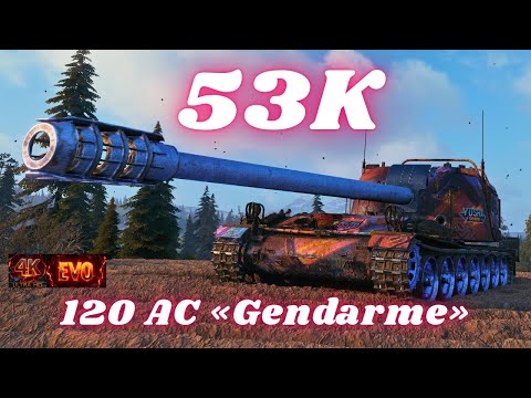 53K DMG BEAST in 4 Games! 120 AC «Gendarme» TD Domination | WoT Replay Compilation