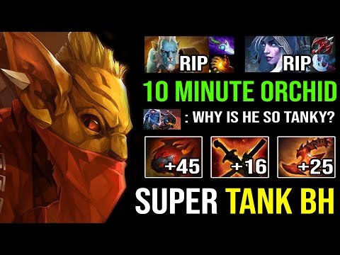 ULTRA TANKER OFFLANE BH 10Min Orchid OP Jinada Roaming with Heart Sange and Yasha Dota 2