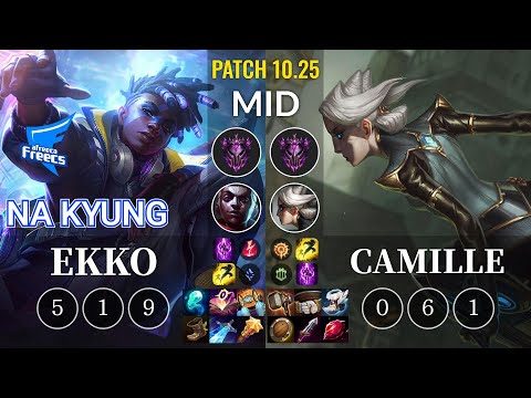 AF Na Kyung Ekko vs Camille Mid - KR Patch 10.25
