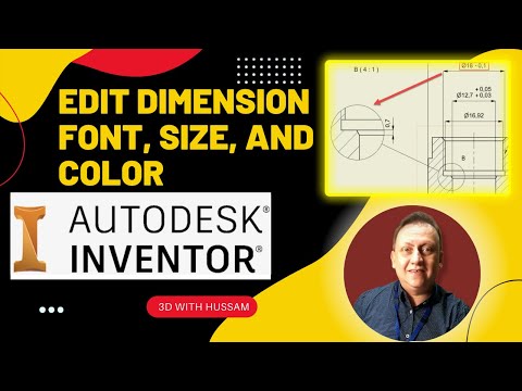 Autodesk Inventor Edit Dimension Font size and color