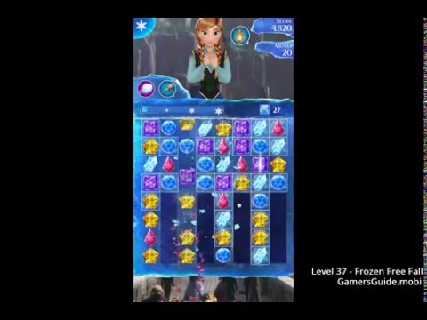 Frozen Free Fall Level 37 - Gameplay Help Guide - iOS/Android