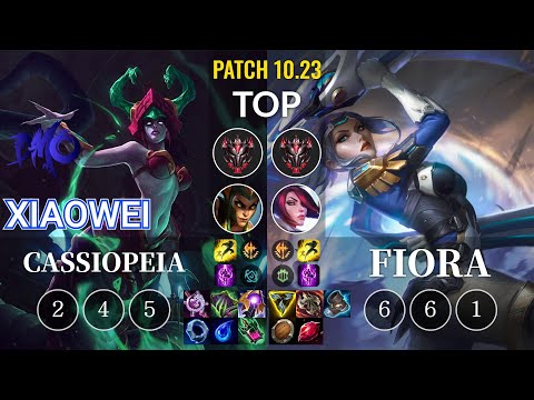 DMO Xiaowei Cassiopeia vs Fiora Top - KR Patch 10.23