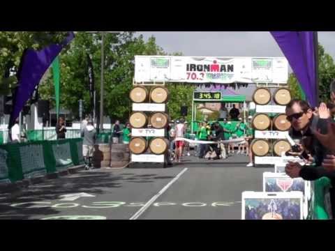 2013 Vineman 70.3 - Bevan Docherty Finish