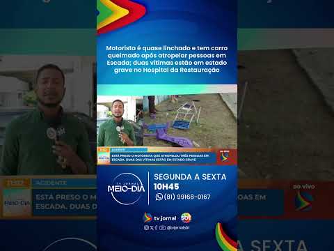 Motorista perde controle do carro e atropela várias pessoas; duas vítimas estão em estado grave