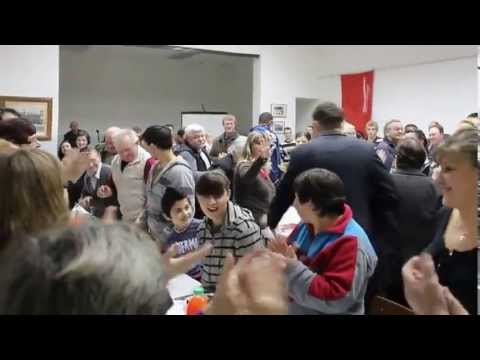 Svečani ulazak zlatnoga tima kandidata SDP-a za gradonačelnika Grubišnog Polja Sebastijana Svata