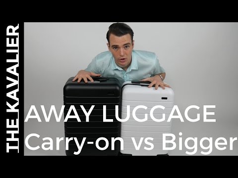 Part of a video titled Away Bigger Carry-on vs Regular Carry-on | Field Tested ... - YouTube