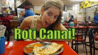 Eating Roti Canai near the Puduraya Bus Station (Restoran Anuja) in Kuala Lumpur, Malaysia