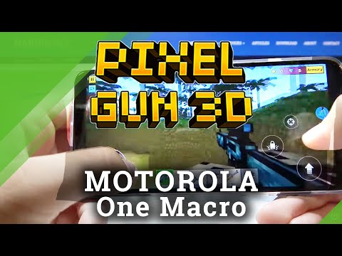 Gameplay of Pixel Gun 3D on Motorola One Macro – Mobile Gaming Test