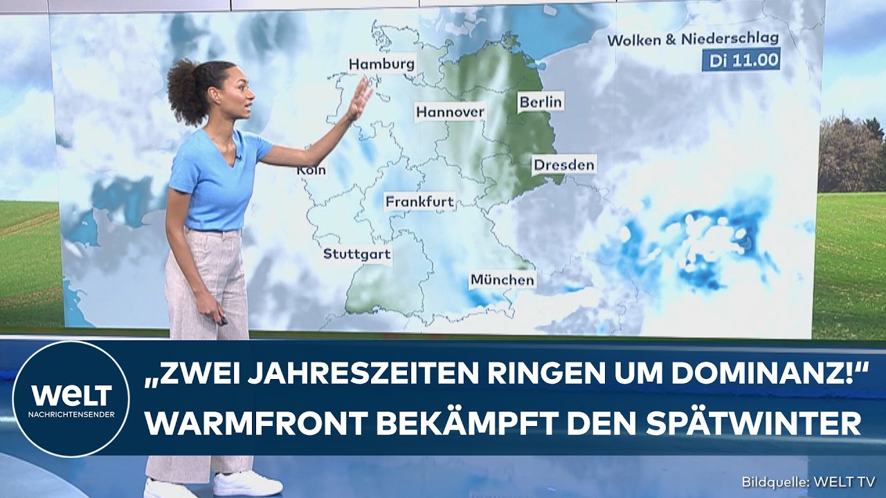 WELT WETTER: Die Jahreszeiten im Duell! Warmfront kämpft gegen die frostige Luft an