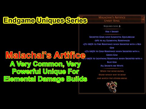 Endgame Uniques Series - Malachai's Artifice - An Elemental Damage Multiplier - Path of Exile POE