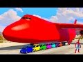 Color Small Cars Transportation On Biggest Airplane W Spiderman GTA V Mods