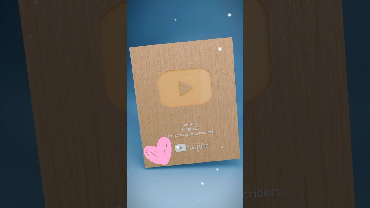 3D Modeling 100 Subs Play Button | #blender #3d #3dmodeling #blendercommunity #100subs #playbutton