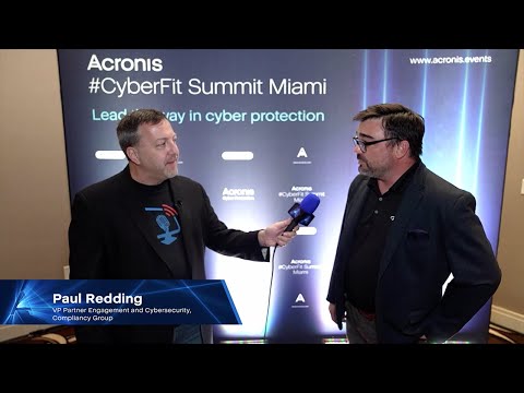 Dave Sobel interviews Paul Redding at Acronis CyberFit Summit Miami