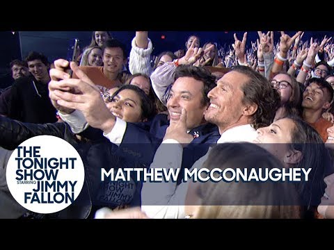 Matthew McConaughey Takes His First Instagram Selfie with Jimmy and UT Austin Students