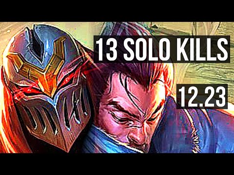 ZED vs YASUO (MID) | 13 solo kills, 2.2M mastery, 1000+ games, Dominating | EUW Master | 12.23