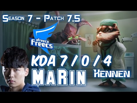 AFs MaRin KENNEN vs GRAGAS Top - Patch 7.5 KR Ranked