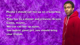 Childish Gambino - Girls Look Better - Lyrics