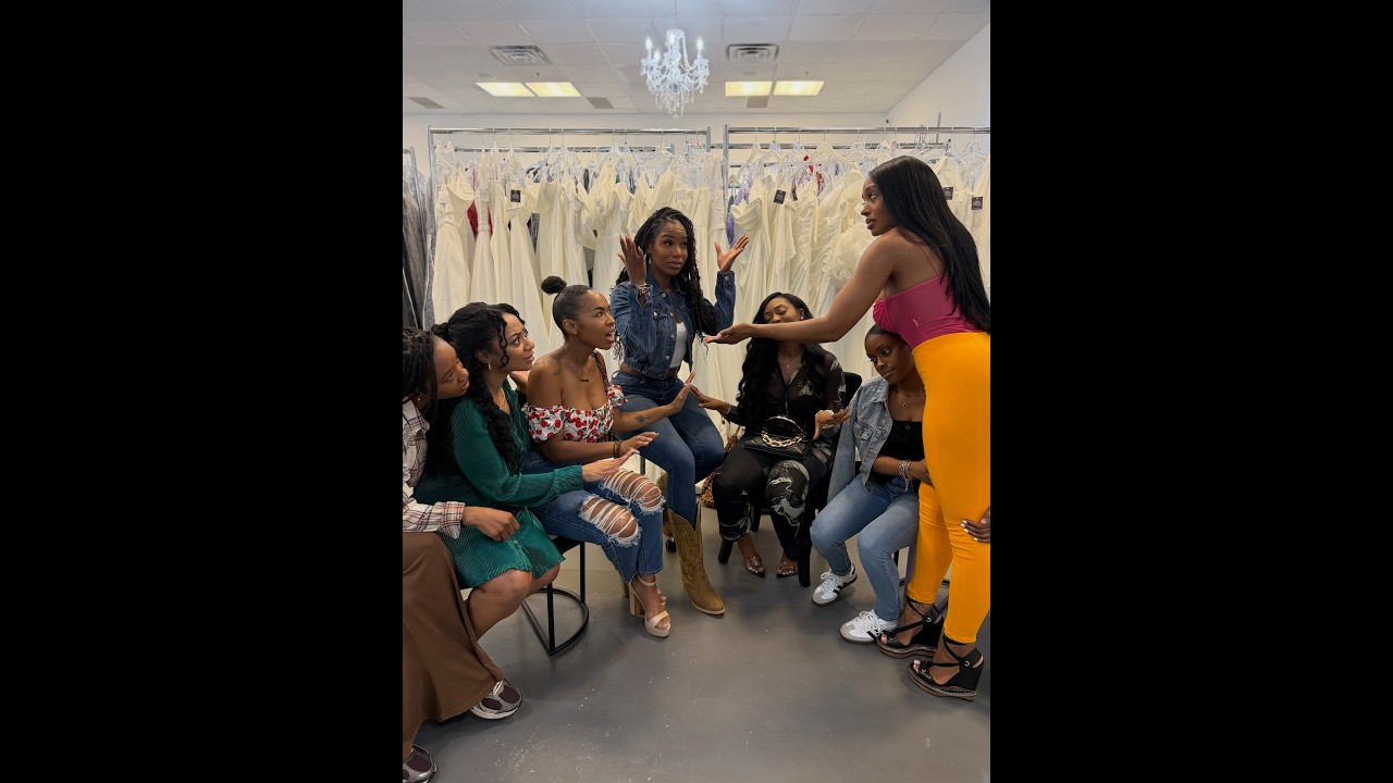 When Domini tells Sunny her shoulders are too big for the dress!