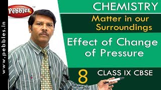 Effect of Change of Pressure : Matter in our Surroundings | Chemistry | Class 9 | CBSE