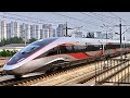 350kph Non Stop Through A Station Incredible Futuristic Chinese High Speed Rail Train At FULL SPEED