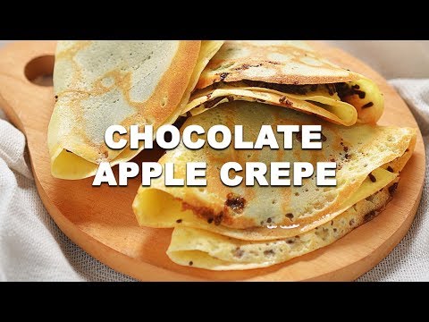 Tasty Chocolate Apple Crepes | Easy breakfast recipes | Egg recipe