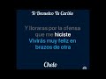 Te Devuelvo Tu Cariño Karaoke HD Original 