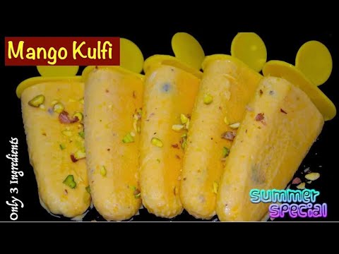 Mango Kulfi in 5 minutes | Mango Ice cream | Eggless Mango Ice cream