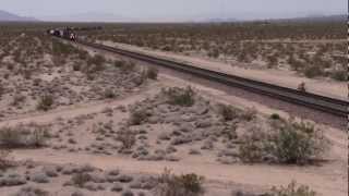 preview picture of video 'BNSF Needles sub - manifest train at Essex California'