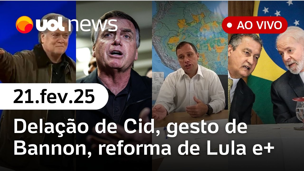 Defesa de Bolsonaro quer anular delação de Cid; Steve Bannon faz gesto nazista, calor e + | UOL News