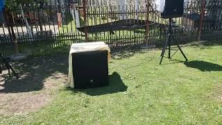 Video thumbnail for Jbl Eon 715-718S Loudness outdoor test! by Bass Rider