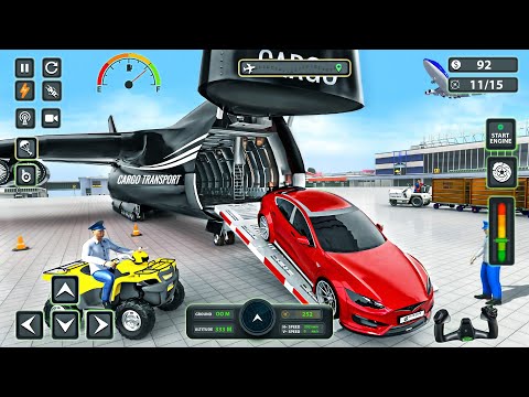 Airplane Pilot Car Transporter Simulator - Cargo Multi Trailer Transport Drive - Android GamePlay #4
