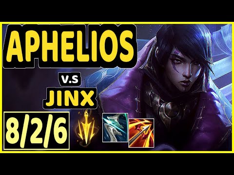 APHELIOS vs JINX - 8/2/6 KDA BOTTOM ADC CHALLENGER GAMEPLAY - KR