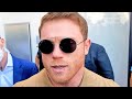 CALEB IS GONNA PAY - CANELO ALVAREZ REACTS TO NEAR BRAWL WITH CALEB PLANT AT FACE OFF