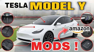 Top 20 Tesla Model Y Mods You Can Buy on Amazon Right Now!🔥 😱 #TeslaUpgrades #AmazonUSA
