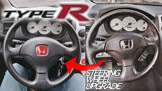 TYPE R STEERING WHEEL INSTALL on the EP3