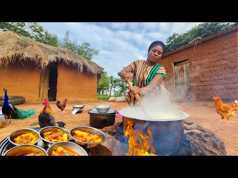 Experience The Flavors Of Africa: Cooking Ebitooke And Meat Sauce In A Traditional Village! 🍽️🌍