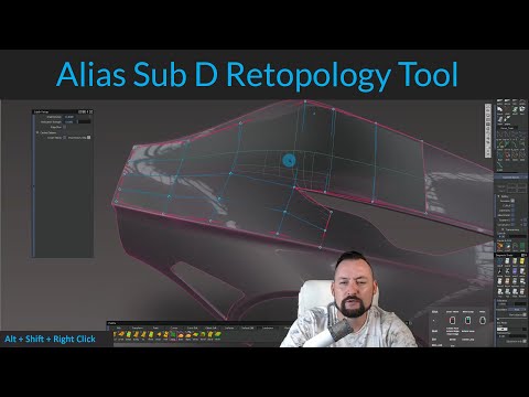 How to use Alias Sub D retopology tool