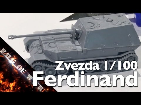 Review | Zvezda 1/100 (15mm) Ferdinand build review | WWII