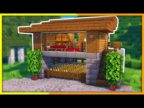 simple Minecraft starter house build Tutorial 1.18 - Beginner house build in Minecraft Survival