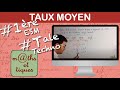 Calculer un taux moyen - Première ESM - Terminale Techno