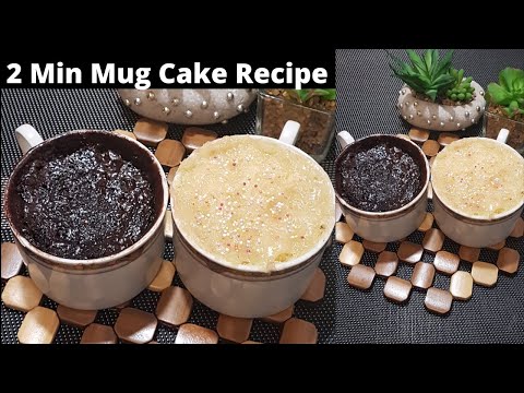 Mug Cake Recipe In 2 Min - Super Soft And Rich Eggless Microwave Cakes - Cook With Fazila