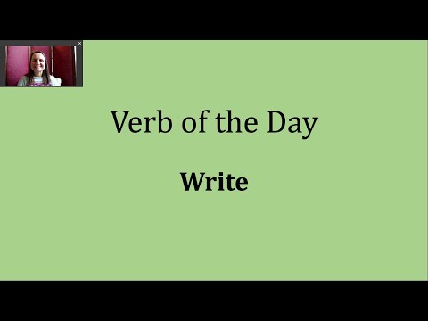 Verb of the Day - Write