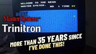 Sega Master System bootup + Snail Maze Gameplay on Sony Trinitron KV-M1450D