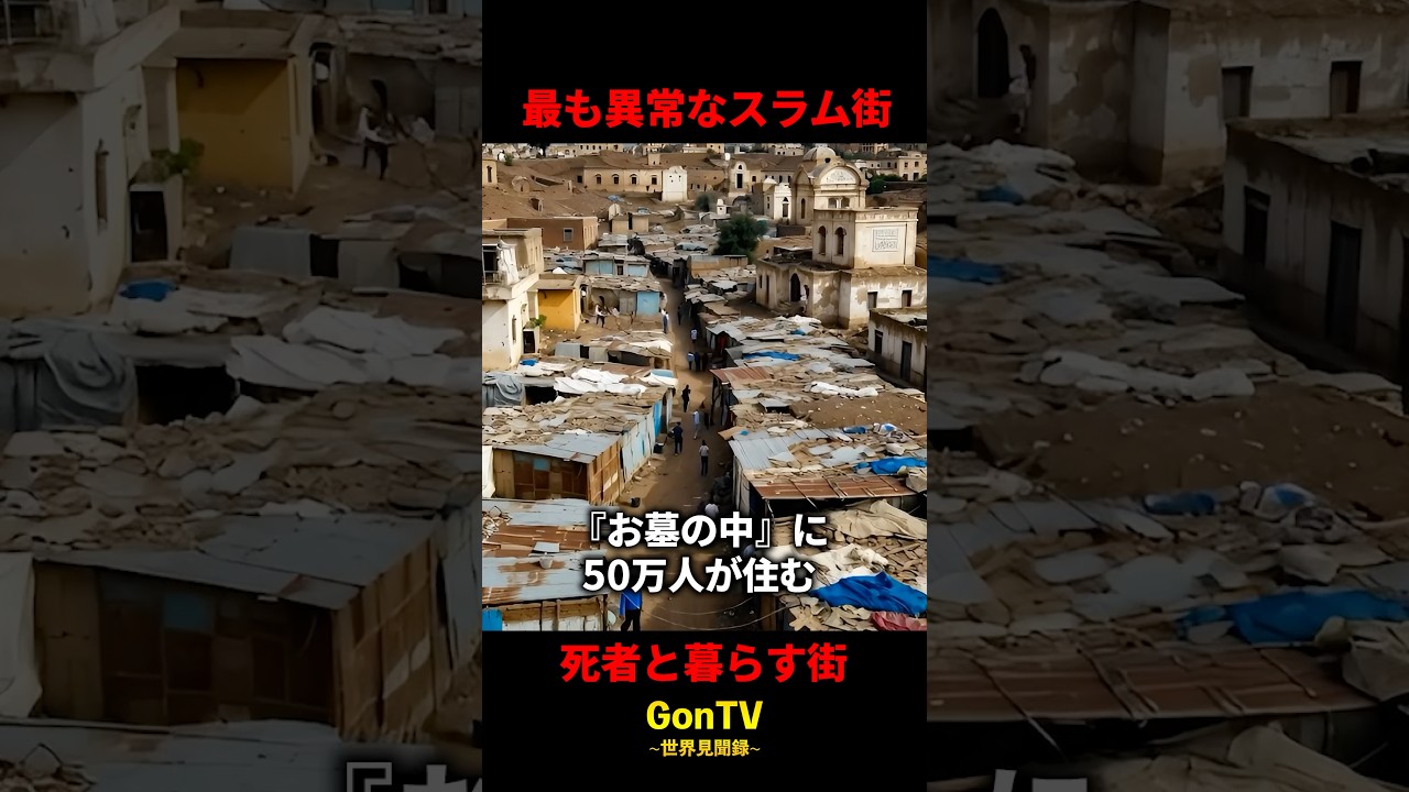 【世界の闇】墓地に50万人が住む世界で最も異常なスラム【エジプト】 #shorts #アフリカ