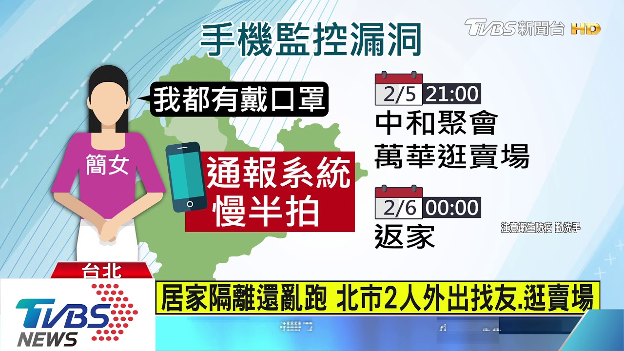 居家隔離還亂跑 北市2人外出找友、逛賣場