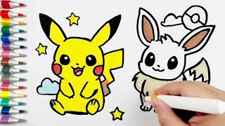 ⚡ Pokémon Drawing and Coloring for Kids & Toddlers | Easy & Fun Art| Charmander, Pikachu And More