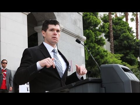 Landon Amonette NO ON SB277 speech Sacramento Capitol on April 8, 2015