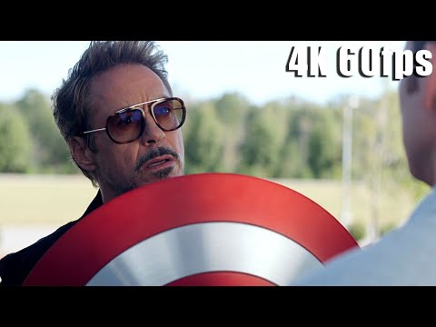 Avengers  Endgame   Tony Reunites With Captain America And Gives His Shield Back   4K 60fps