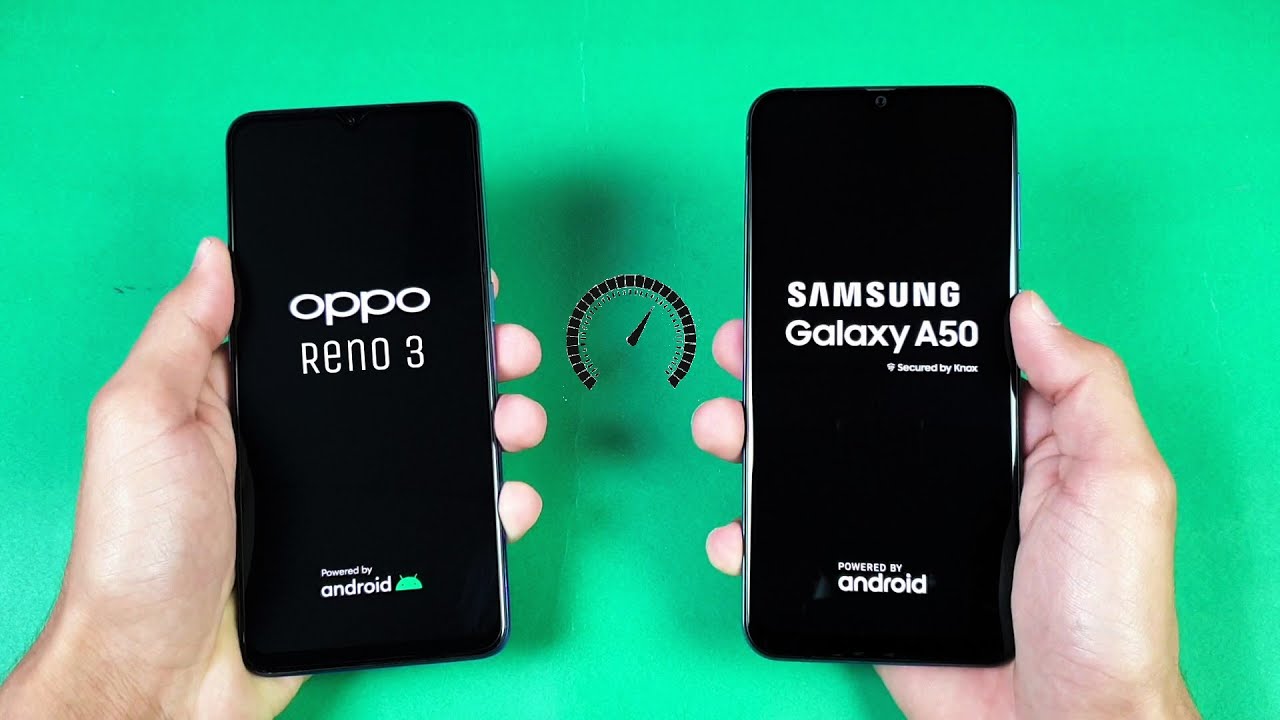 Oppo Reno 3 vs Samsung Galaxy A50 - Speed Test & Comparison!